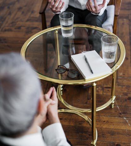 Therapist taking notes